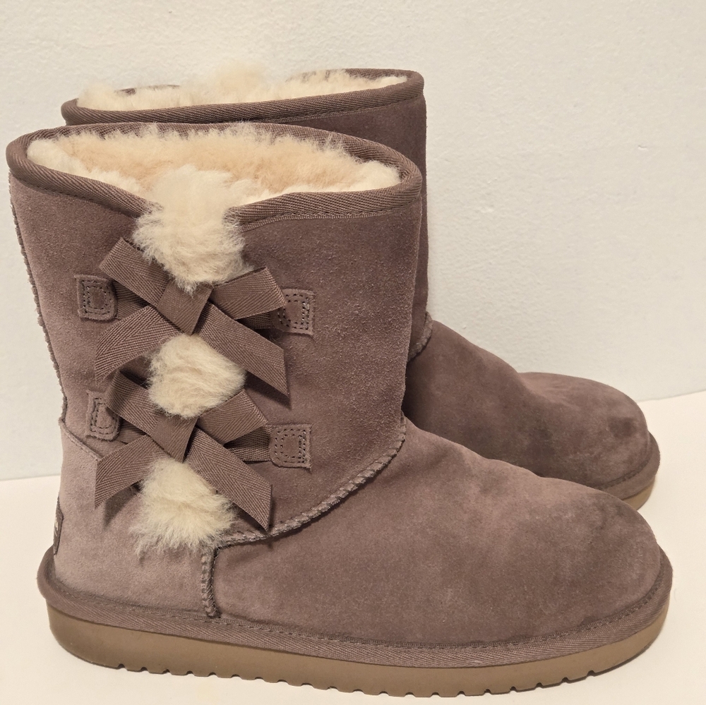 Koolaburra UGG Boots  Suede Victoria Short Winter Boot Sz 7 - Picture 5 of 16